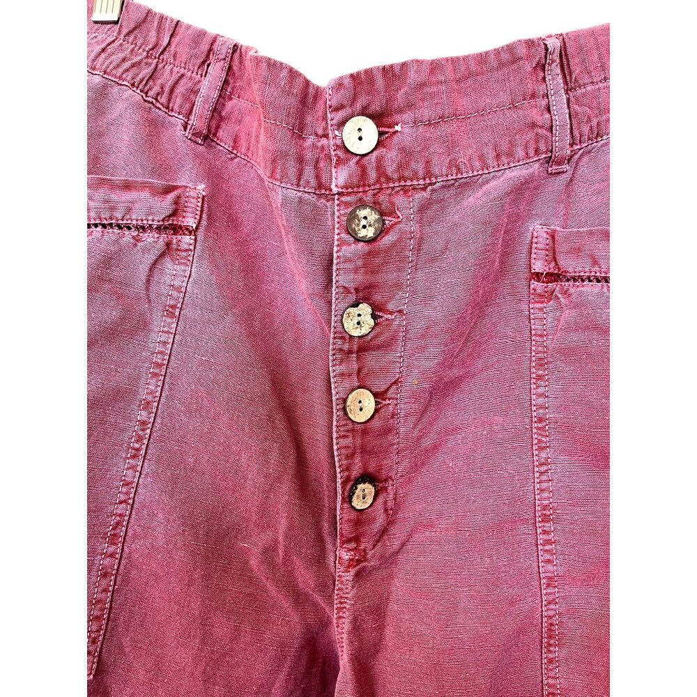 Sundance Button-Front Ankle Pants in Dusty Rose - Picture 5 of 10